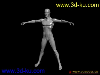 【新手适用】素体男/女/婴儿模型，未光滑、标准站立的图片