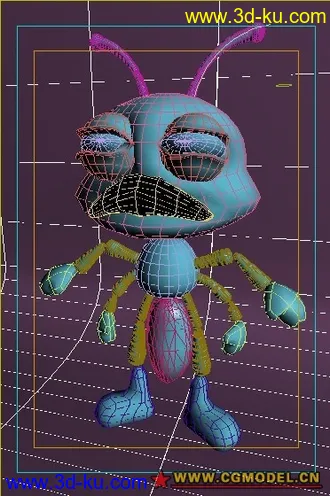 3D打印模型一角色和一小蚂蚁的图片