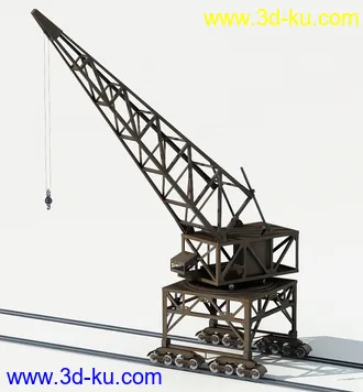 3D打印模型大型吊车起重机的图片
