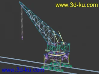 3D打印模型大型吊车起重机的图片