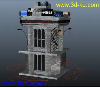 3D打印模型一个写实的高精度建筑的图片