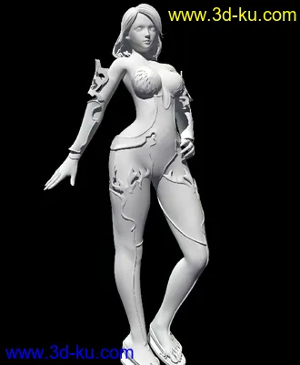 3D打印模型妹子渲染曝了的图片