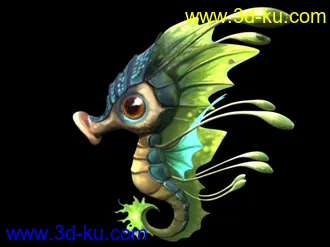 3D打印模型Q版 卡通海马的图片