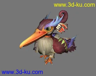 3D打印模型Q版 大嘴鸟的图片