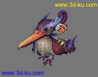 3D打印模型Q版 大嘴鸟的图片