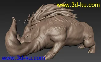 3D打印模型野猪的图片