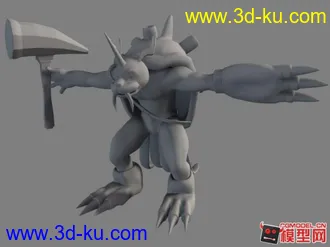 3D打印模型数码宝贝祖顿兽的图片