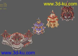 3D打印模型几个底模q版建筑。可以拿来参考学习下。的图片