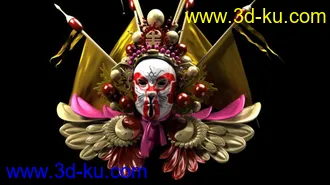 3D打印模型京剧人物猴子  （面具）的图片