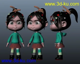 3D打印模型无敌破坏王里的小女主角的图片