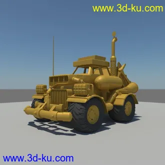 3D打印模型刚做完的车子的图片
