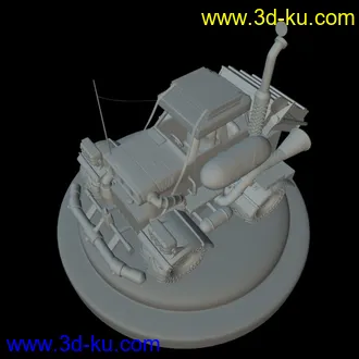3D打印模型刚做完的车子的图片