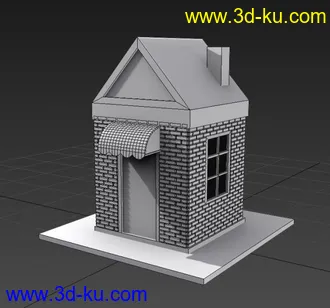3D打印模型随手做的小房子~的图片
