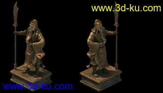 3D打印模型关公雕像的图片