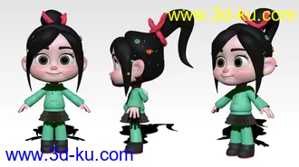 3D打印模型无敌破坏王女孩~~的图片