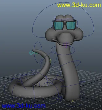 3D打印模型卡通蛇的图片