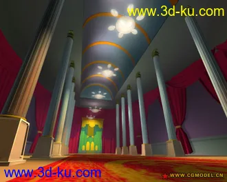 3D打印模型室内大厅场景。。的图片