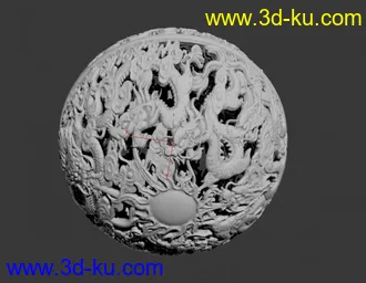 3D打印模型龙形风水球的图片