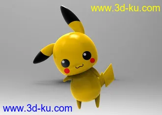 3D打印模型皮卡丘-塑胶手办的图片