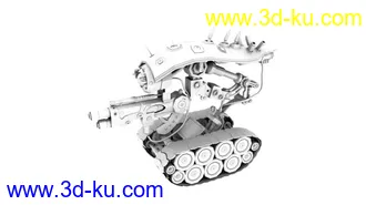 3D打印模型一个行动的机械武器的图片