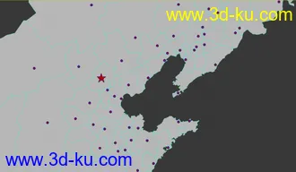 3D打印模型环渤海地区地图 中国地图的图片