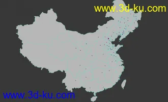 3D打印模型环渤海地区地图 中国地图的图片