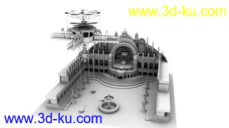 3D打印模型一个做的很细的教堂的图片