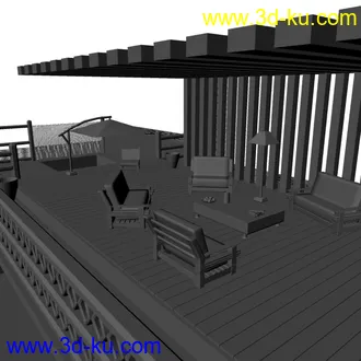 3D打印模型一个现代风格的小庭院的图片