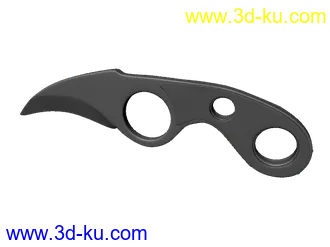 3D打印模型一把军用刀的图片