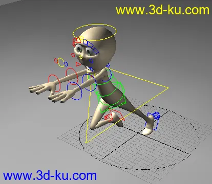 走路 跑 疯狂跑步 搬东西  基础动画齐全  适合初学动画者学习呦！！模型的图片6