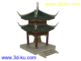 3D打印模型6个古代的亭子的图片