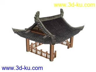 3D打印模型6个古代的亭子的图片