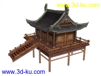 3D打印模型6个古代的亭子的图片