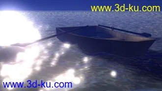 3D打印模型湖面悠荡的小船的图片