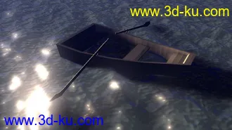 3D打印模型湖面悠荡的小船的图片