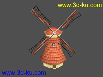 3D打印模型一个西式卡通风车的图片