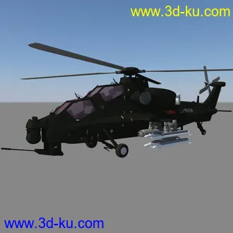 3D打印模型中国解放军 武直-10武装直升机的图片