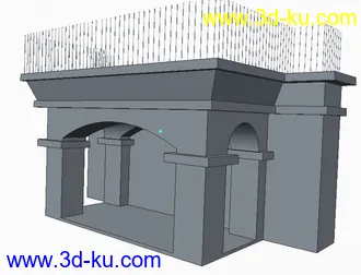 3D打印模型城堡大門前造型的图片