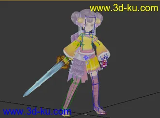 3D打印模型古代女孩的图片