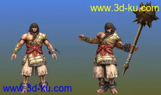 剑三J3模型02恶人谷E21001恶霸带动作显蛮族帖图的图片