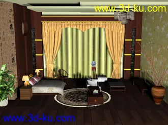3D打印模型中式卧室的图片