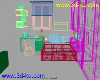3D打印模型卧室小场景的图片