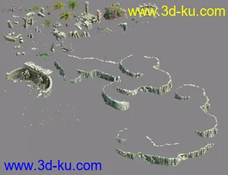 3D打印模型石头 悬崖的图片