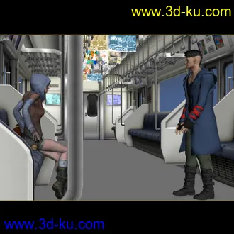 3D打印模型kat_and_dante_in_carriage的图片