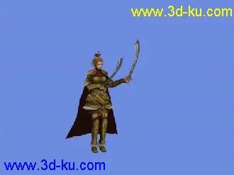 剑三J3模型07神策西域女兵E15007带动作亮古罗马贴图的图片
