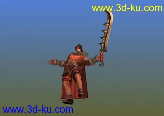 剑三J3模型08十二连环坞E16013带动作呈大砍刀帖图的图片