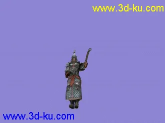 剑三J3模型08天策E05013带动画呈战袍帖图的图片