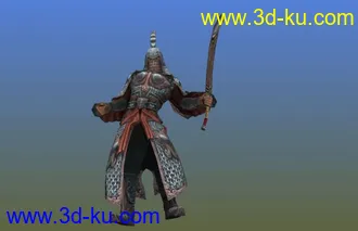 剑三J3模型08天策E05013带动画呈战袍帖图的图片