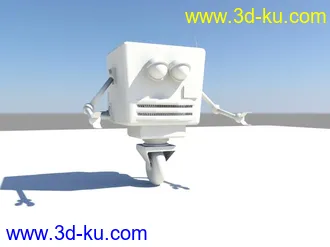 3D打印模型简单独轮车机器人的图片