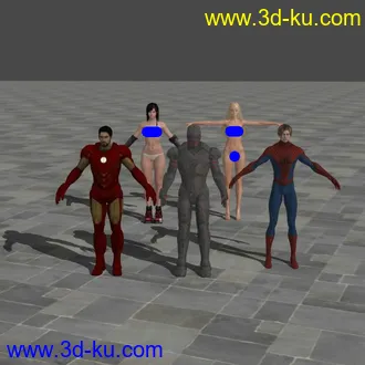 3D打印模型钢铁侠+蛛蛛侠+铁拳MM+最终幻想MM+播放工具的图片